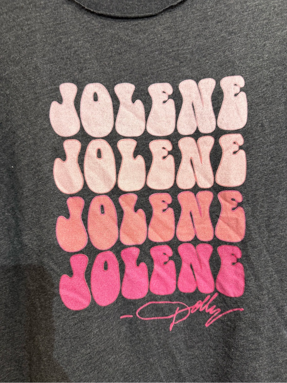 Dolly Parton Jolene Pink Ombre Retro Graphic Tee - Picture 2 of 4